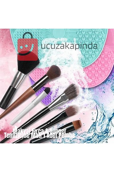 ucuzakapinda Practical Easy Hygienic Makeup Brush and Sponge Cleaning Mat with Silicone Suction Cup 1 Piece Large Size