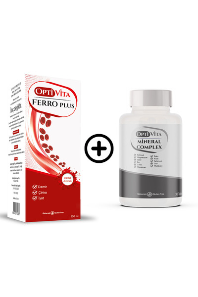 Optivita 2'li Set: Optivita Mineral Complex + Ferro Plus Demir Şurup ve Miner...