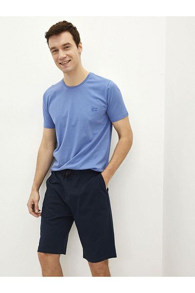 LC Waikiki Set de pijamale pentru bărbați cu model standard cu pantaloni scurți (S2)