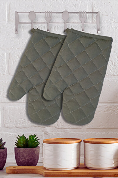 Home Oven Mitts - (2 Pcs) - Heat Resistant, Hand Burning and Fireproof