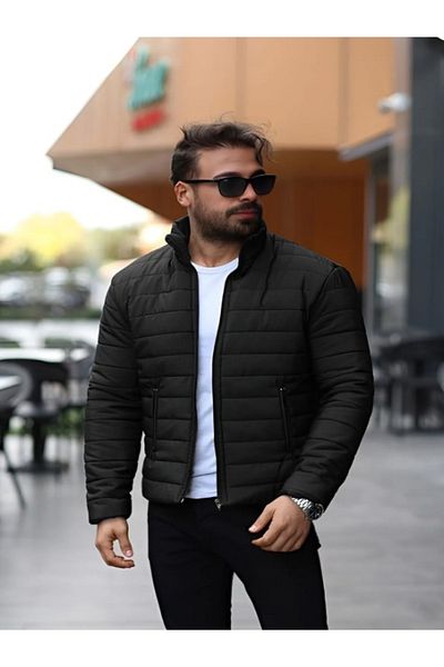 Gameyal Jachetă Slim Fit cu dungi orizontale gonflabile