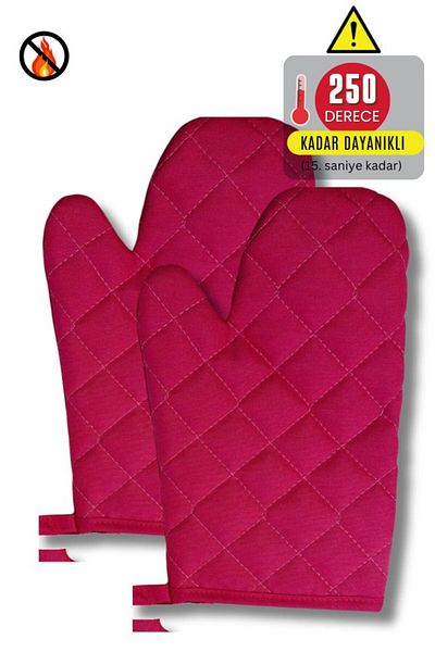 Home Heat Resistant, Hand Burning and Fireproof Oven Gloves (2 Gloves)