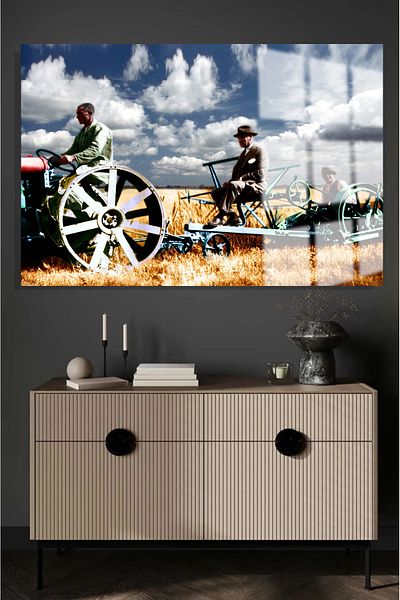 TAULART ULTRA HIGH DEFINITION ATATURK AND PEASANT AGRICULTURE PAINTING 4MM ΑΠΕΙΡΟ ΓΥΑΛΙ ΤΕΤΕΡΑΣΜΕΝΟ ΔΙΑΜΕΡΙΣΜΑ ΕΡΓΑΣΙΑΣ ΓΡΑΦΕΙΟ ΔΩΡΟ