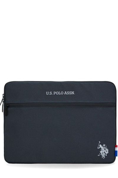 U.S. Polo Assn. حقيبة كمبيوتر محمول وحقيبة عمل باللون الأسود للجنسين Plevr23690