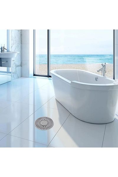 LEON LİFE Premium Anthracite Round Silicone Sink and Tub Strainer