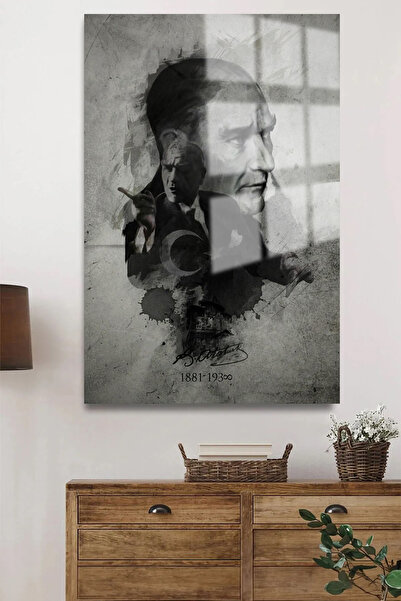 TAULART TABLO DE ATATURK DE RESOLUȚIE ULTRA-ÎNALTĂ TABLO DE STICLA INFRĂȘTĂRĂ...