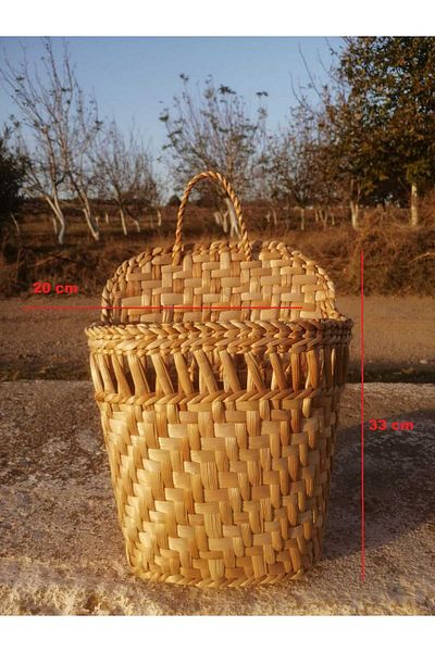 Asbar Dekor Декоративна стенна саксия за цветя от ракита, вестник, етажерка, кошница, горна част, ширина 20, височина 33 см