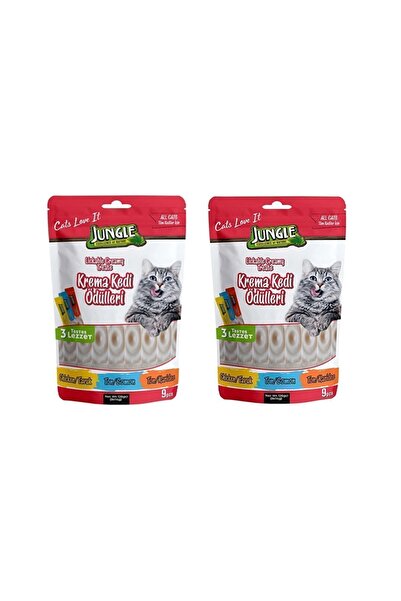 Jungle Kedi Krema Ödül Maması 2 Adet (Paket İçi 3 Adet Tavuk 3 Adet Somon 3 A...