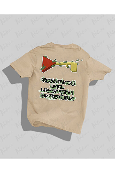 Nulivez Palestine Design Back Printed High Quality Compact Unisex Oversize T-...