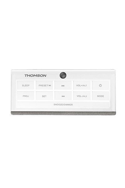 THOMSON راديو منبه CL301P مع جهاز عرض - أبيض