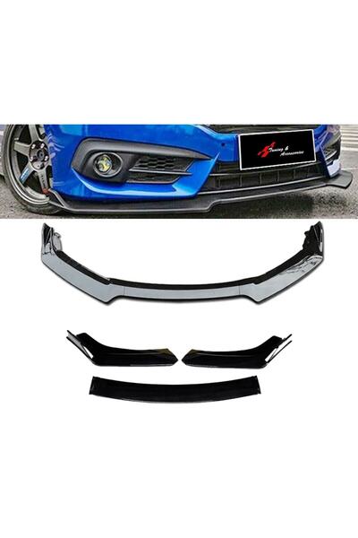 Genel Markalar Opel Vectra 2002-2008 Parlak 3 Parça Siyah Ön Ek Piano Black L...