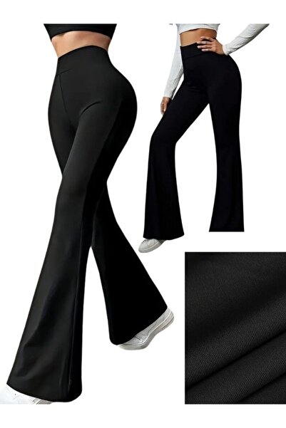 Momslab Χειμερινό κολάν με φαρδύ ύφασμα κατάδυσης με ζώνη ψηλής μέσης