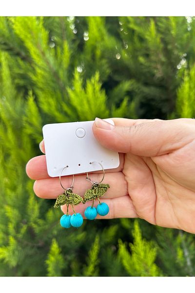 ZF Aksesuar Turquoise Cherry Earrings