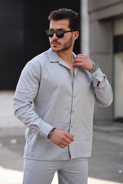 CAN Men's Crystal Gold Linen Suit