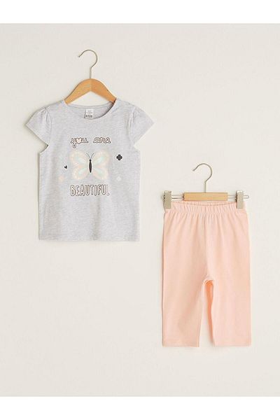 LC Waikiki Printed Cotton Baby Girl Pajama Set 3 Pieces (S1)