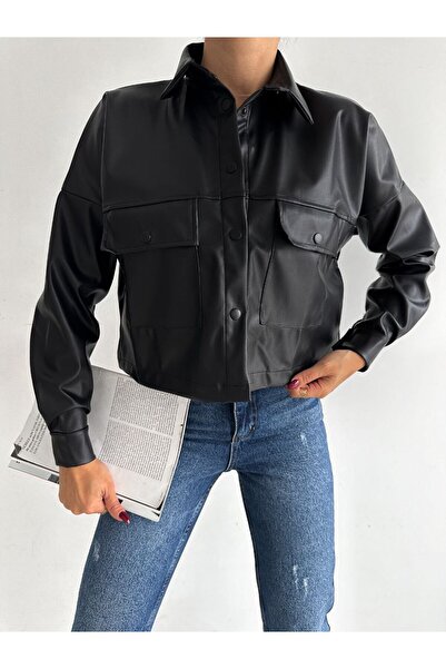 MODA Crop deri  gömlek