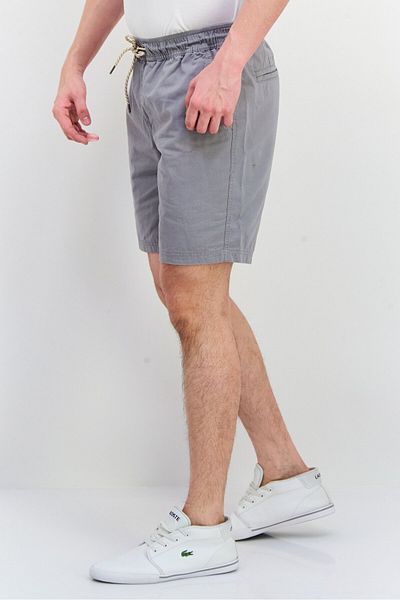 Quiksilver Men Drawstring Solid Basic Shorts, Grey