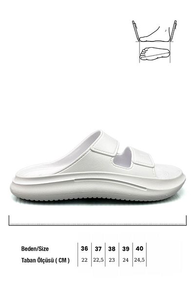 sermoda 2001 Model White Light Eva Double Band Papuci de vară pentru plajă și piscină - Lavoar