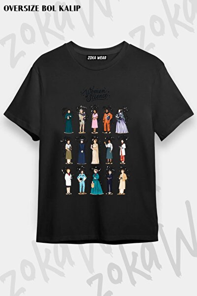 ZOKAWEAR Unisex Oversize kroj Mold Women Of Science Design Štampano majica