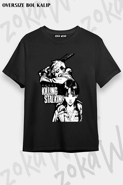 ZOKAWEAR Μπλουζάκι με στάμπα Unisex Oversize Killing Stalking Yaoi Design