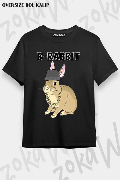 ZOKAWEAR Tricou unisex oversize cu imprimeu B Rabbit (Eminem).