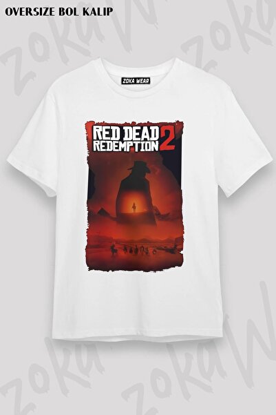 ZOKAWEAR Tricou unisex oversize cu imprimeu Red Dead Redemption Design