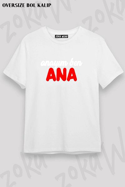 ZOKAWEAR Tricou unisex oversize I'm Mom I'm Mom Design imprimat
