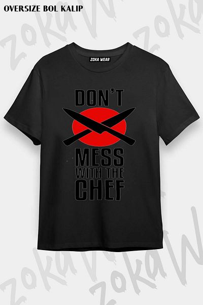 ZOKAWEAR Tricou unisex oversize cu imprimeu Cook Design