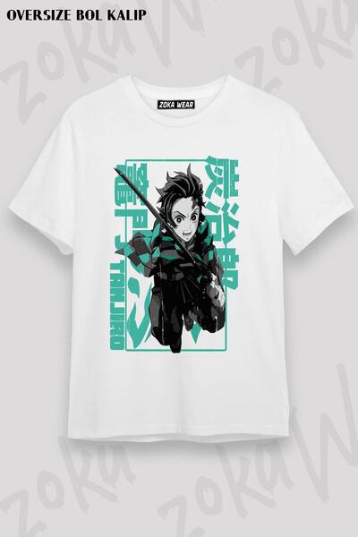 ZOKAWEAR Unisex Oversize kroj Mold Demon Slayer Tanjiro Special Design Štampa...