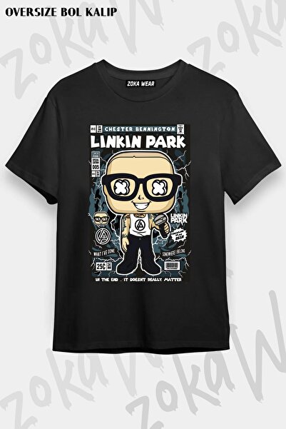 ZOKAWEAR Tricou unisex oversize cu imprimeu Linkin Park 3 Design