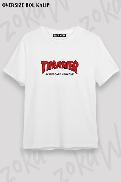 ZOKAWEAR Unisex Oversize kroj Die Cut Logo V3 Thrasher Design Štampano Majica