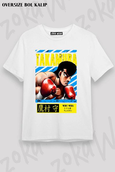 ZOKAWEAR Tricou unisex oversize cu imprimeu Ippo Mamoru Takamura
