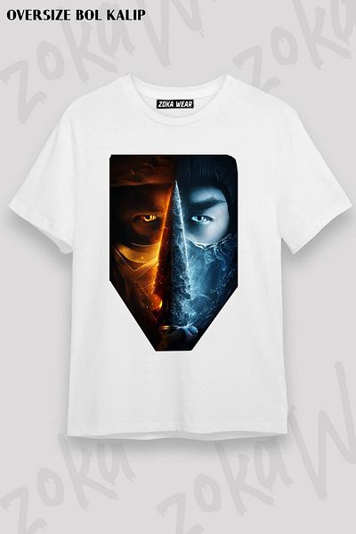 ZOKAWEAR Tricou unisex oversize cu imprimeu Mortal Kombat 2
