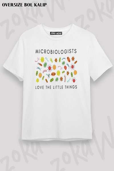 ZOKAWEAR Μπλουζάκι με στάμπα Unisex Oversize Microbiologist Design