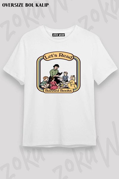 ZOKAWEAR Ας διαβάσουμε απαγορευμένα βιβλία Unisex Oversize Tshirt