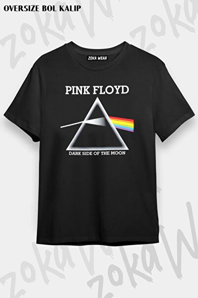 ZOKAWEAR Tricou unisex oversize cu imprimeu Pink Floyd Dark Side Design
