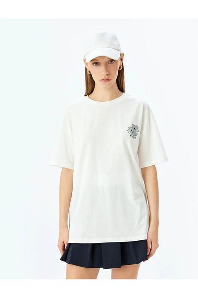 Koton Koala Printed Crew Neck Comfortable Fit Short Sleeve T-Shirt