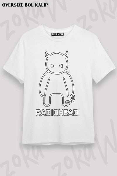 ZOKAWEAR Μπλουζάκι με στάμπα Unisex Oversize Radiohead Devil Design