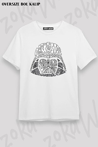 ZOKAWEAR Tricou imprimat unisex oversize Star Wars (dart Vader).