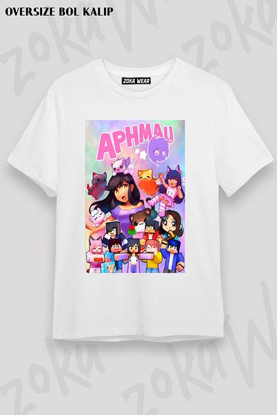 ZOKAWEAR Μπλουζάκι με στάμπα Unisex Oversize Aphmau Cute Art Design