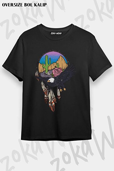 ZOKAWEAR Μπλουζάκι με στάμπα Unisex Oversize Eagle v2 Design