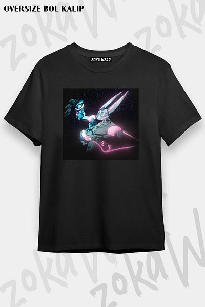 ZOKAWEAR Tricou unisex oversize cu imprimeu D4C JOJO Design