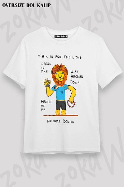 ZOKAWEAR Μπλουζάκι με στάμπα Unisex Oversize The Front Bottoms Design