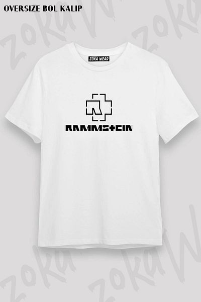 ZOKAWEAR Tricou unisex oversize cu imprimeu cu logo V2 Rammstein Design