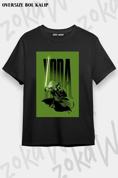 ZOKAWEAR Tricou unisex oversize cu imprimeu Star Wars Yoda Design