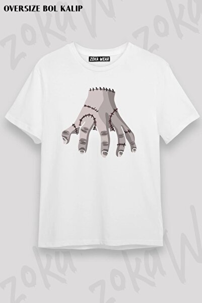 ZOKAWEAR تيشيرت مطبوع بتصميم عائلة الأربعاء آدامز للجنسين مقاس كبير