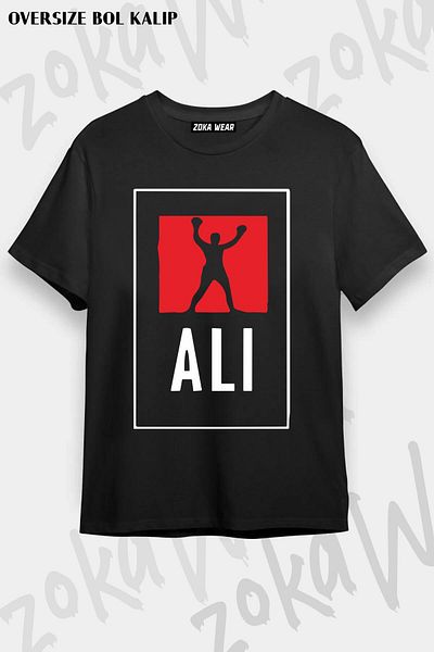 ZOKAWEAR Tricou unisex oversize cu imprimeu Victory Muhammad Ali 35 Design
