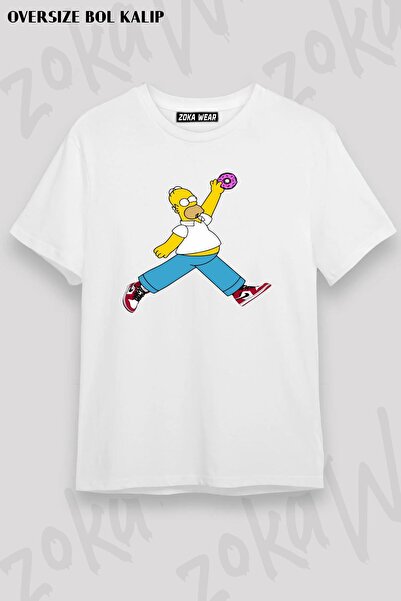 ZOKAWEAR Μπλουζάκι με στάμπα Unisex Oversize Air Simpsons Design