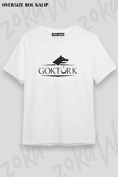 ZOKAWEAR Tricou unisex oversize cu imprimeu Göktürk v2 Design