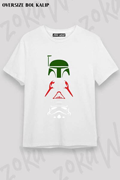 ZOKAWEAR تيشيرت مطبوع بتصميم قناع حرب النجوم مكون من 3 قطع للجنسين
